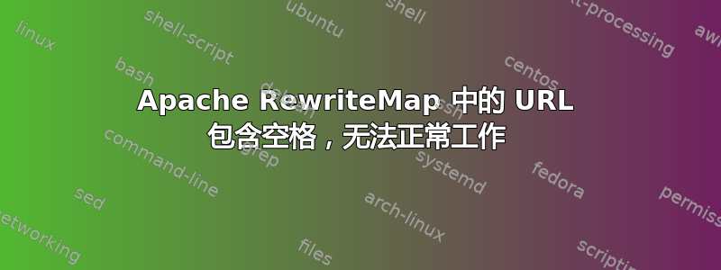 Apache RewriteMap 中的 URL 包含空格，无法正常工作