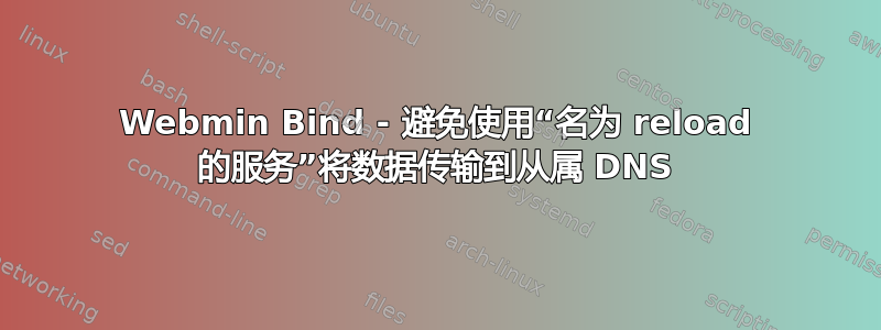 Webmin Bind - 避免使用“名为 reload 的服务”将数据传输到从属 DNS