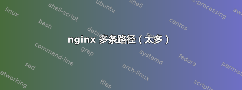 nginx 多条路径（太多）