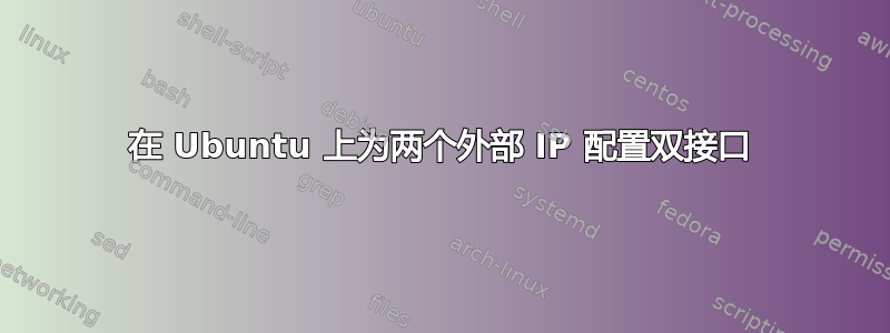 在 Ubuntu 上为两个外部 IP 配置双接口