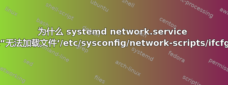 为什么 systemd network.service 会抱怨“无法加载文件‘/etc/sysconfig/network-scripts/ifcfg-lo’”