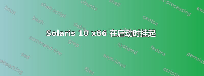 Solaris 10 x86 在启动时挂起