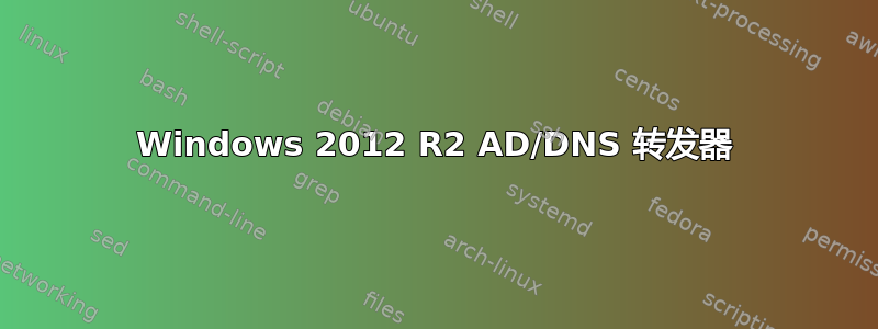 Windows 2012 R2 AD/DNS 转发器