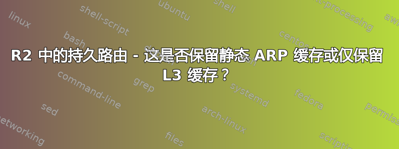 2008R2 中的持久路由 - 这是否保留静态 ARP 缓存或仅保留 L3 缓存？