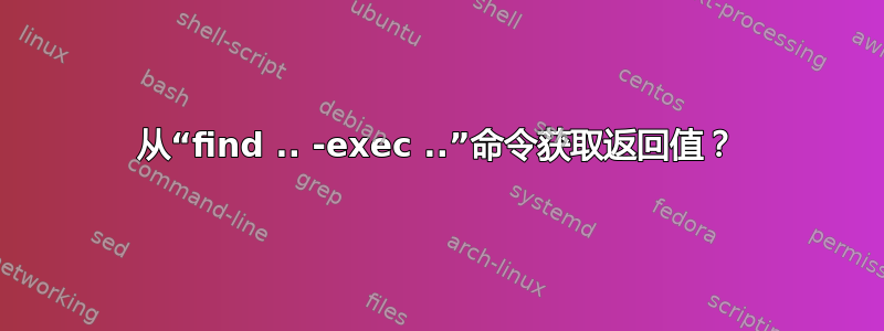 从“find .. -exec ..”命令获取返回值？