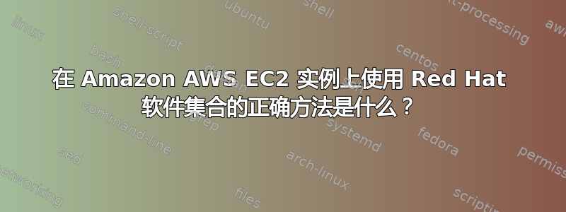 在 Amazon AWS EC2 实例上使用 Red Hat 软件集合的正确方法是什么？