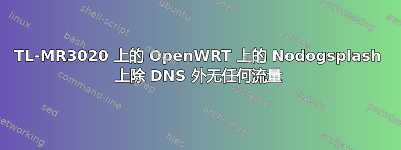 TL-MR3020 上的 OpenWRT 上的 Nodogsplash 上除 DNS 外无任何流量