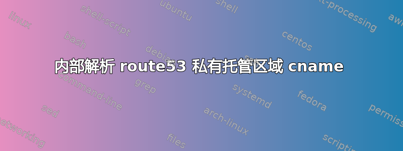 内部解析 route53 私有托管区域 cname