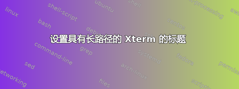 设置具有长路径的 Xterm 的标题