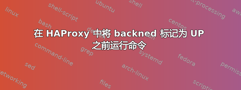 在 HAProxy 中将 backned 标记为 UP 之前运行命令