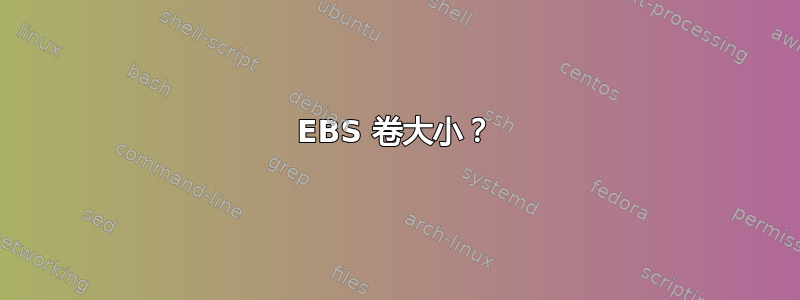 EBS 卷大小？