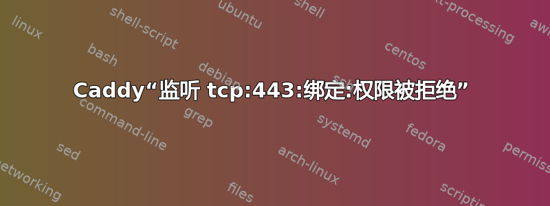 Caddy“监听 tcp:443:绑定:权限被拒绝”