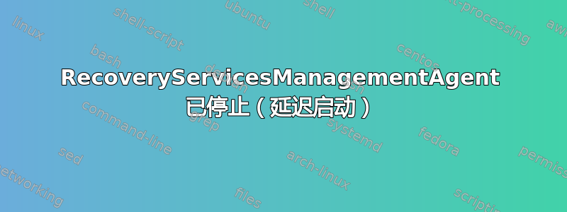 RecoveryServicesManagementAgent 已停止（延迟启动）