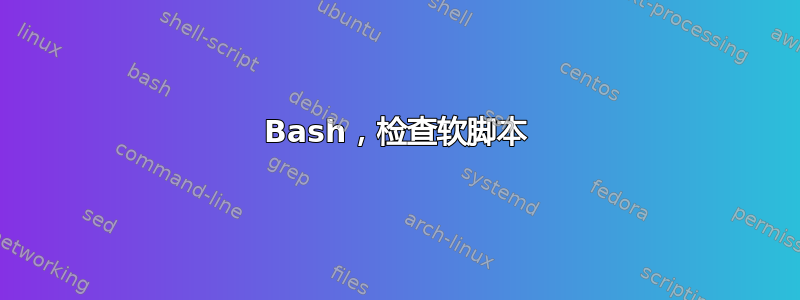 Bash，检查软脚本