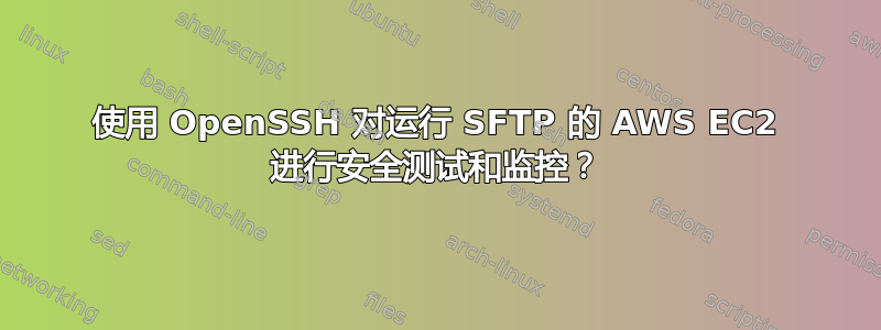 使用 OpenSSH 对运行 SFTP 的 AWS EC2 进行安全测试和监控？