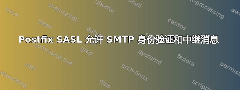 Postfix SASL 允许 SMTP 身份验证和中继消息