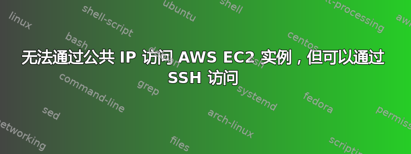 无法通过公共 IP 访问 AWS EC2 实例，但可以通过 SSH 访问