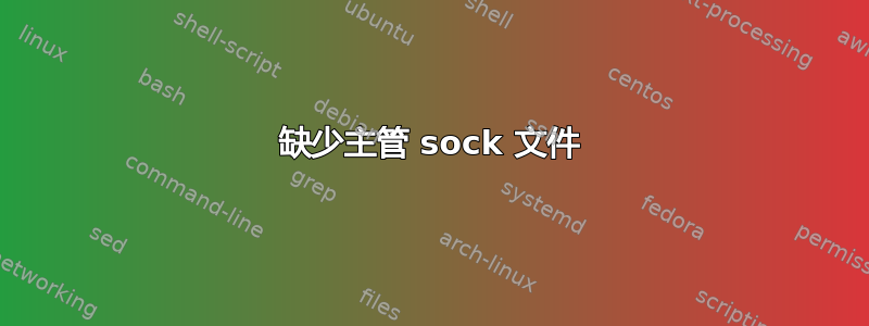 缺少主管 sock 文件