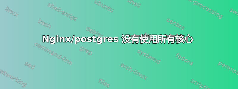 Nginx/postgres 没有使用所有核心