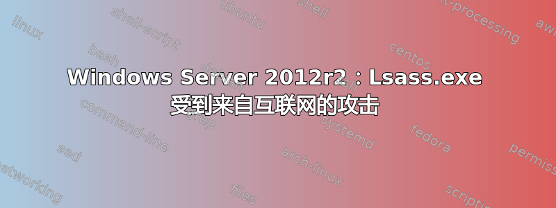 Windows Server 2012r2：Lsass.exe 受到来自互联网的攻击