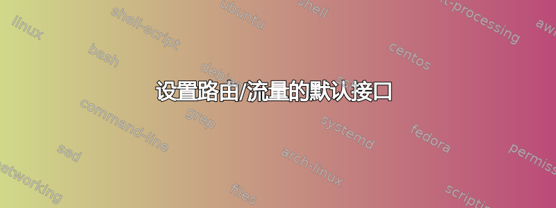 设置路由/流量的默认接口