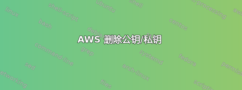 AWS 删除公钥/私钥