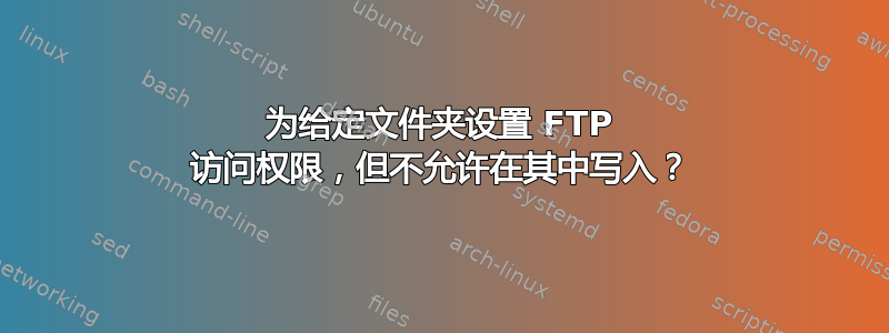 为给定文件夹设置 FTP 访问权限，但不允许在其中写入？