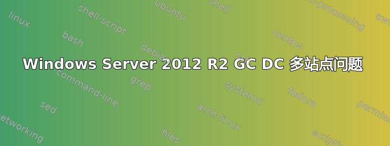 Windows Server 2012 R2 GC DC 多站点问题