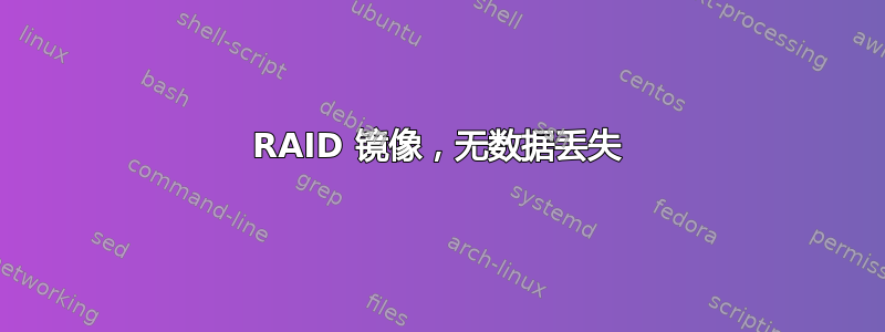 RAID 镜像，无数据丢失