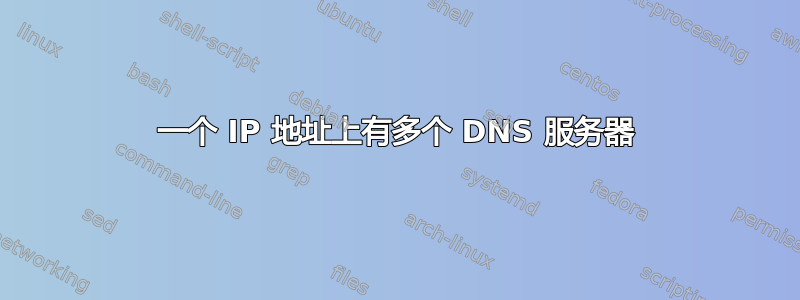 一个 IP 地址上有多个 DNS 服务器