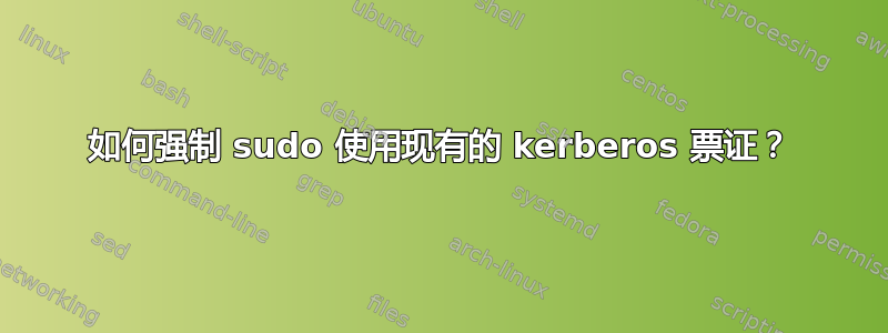 如何强制 sudo 使用现有的 kerberos 票证？