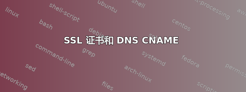 SSL 证书和 DNS CNAME