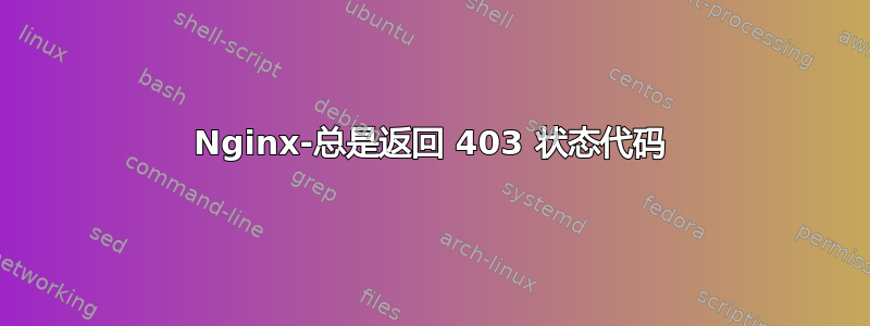 Nginx-总是返回 403 状态代码