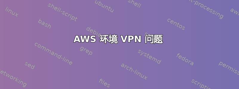 AWS 环境 VPN 问题