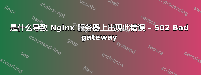 是什么导致 Nginx 服务器上出现此错误 – 502 Bad gateway