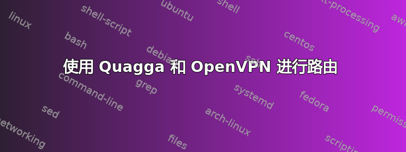 使用 Quagga 和 OpenVPN 进行路由