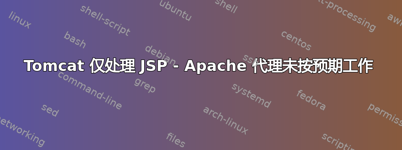 Tomcat 仅处理 JSP - Apache 代理未按预期工作