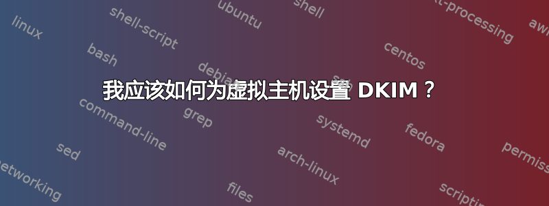 我应该如何为虚拟主机设置 DKIM？