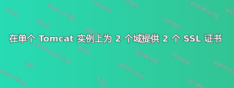 在单个 Tomcat 实例上为 2 个域提供 2 个 SSL 证书