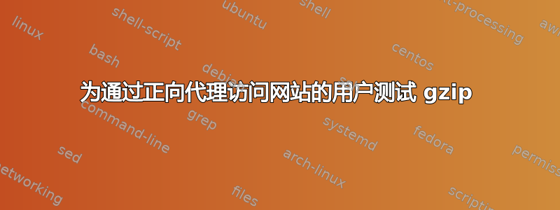 为通过正向代理访问网站的用户测试 gzip