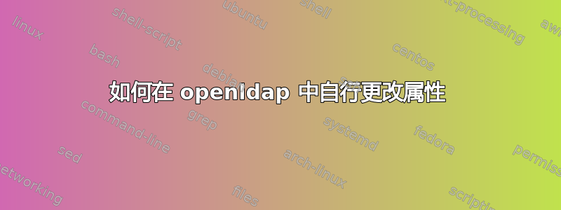 如何在 openldap 中自行更改属性