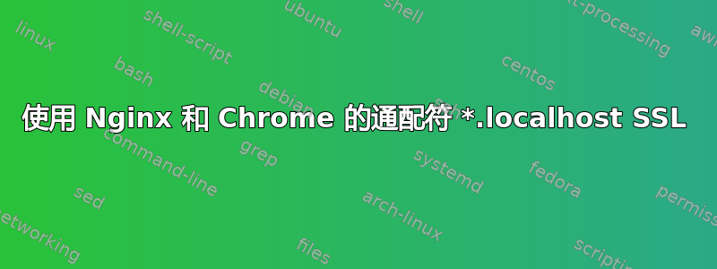 使用 Nginx 和 Chrome 的通配符 *.localhost SSL