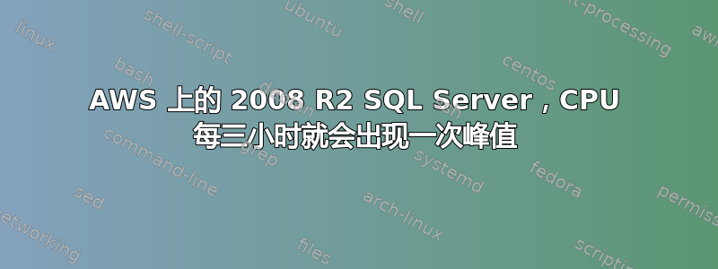 AWS 上的 2008 R2 SQL Server，CPU 每三小时就会出现一次峰值