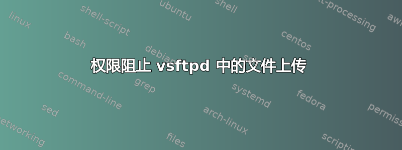 权限阻止 vsftpd 中的文件上传