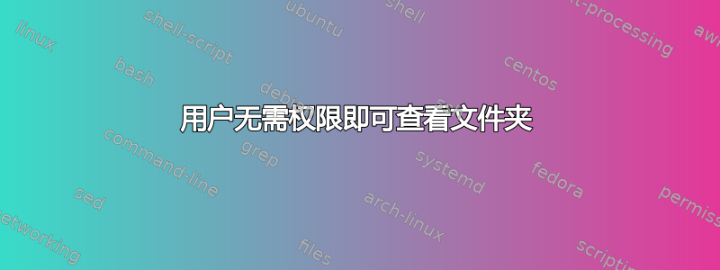 用户无需权限即可查看文件夹