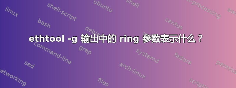 ethtool -g 输出中的 ring 参数表示什么？