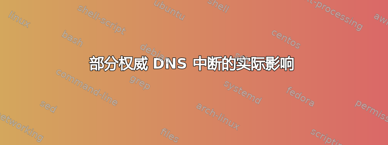 部分权威 DNS 中断的实际影响