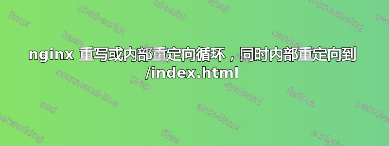 nginx 重写或内部重定向循环，同时内部重定向到 /index.html