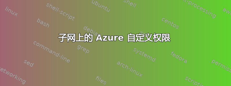 子网上的 Azure 自定义权限