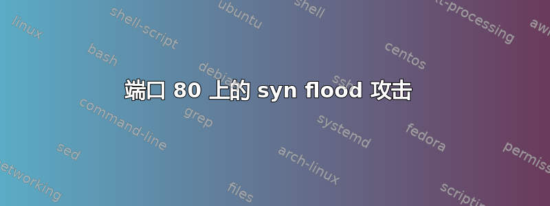 端口 80 上的 syn flood 攻击 